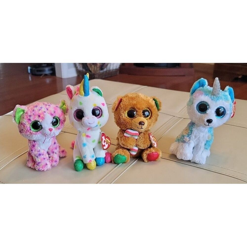 BUNDLE-;Ty Beanie Boos; Sophie, Harmonie, Bella, and Helena